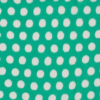 Viskose Dots Weiß auf Mintgrün
